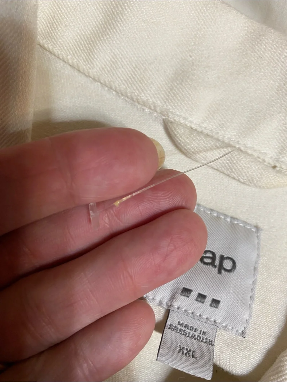GAP Vintage 1969 White Women's Denim Jacket the Year Is On Each Button